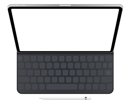 Business Tablet with keyboard vector eps 10のイラスト素材