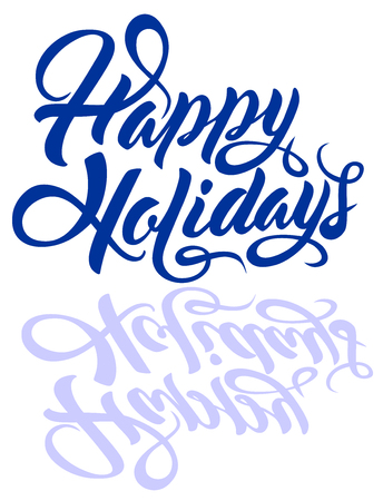 Happy Holidays in calligraphy scrip vector eps 10のイラスト素材