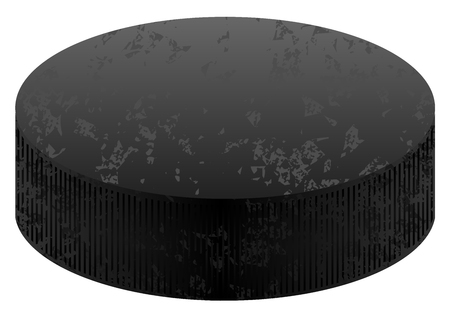 Realistic black puck vector eps 10のイラスト素材