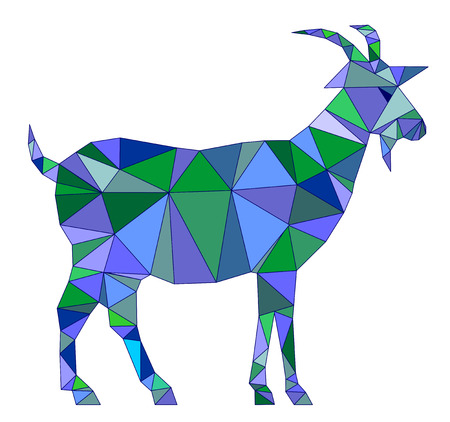 Goat for Butchery vector eps 10のイラスト素材
