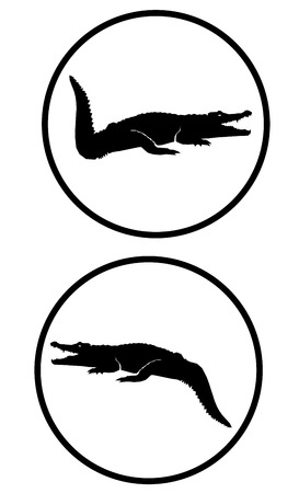 Crocodile icon flat style illustration for web, mobile, logo, application and graphic design vector eps 10のイラスト素材