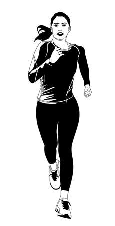 Running woman vectorのイラスト素材
