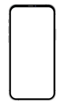 Modern smartphone on white background vectorのイラスト素材