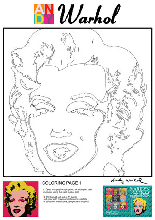 Andy Warhol Coloring pageのeditorial素材