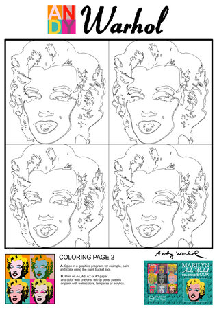 Andy Warhol Coloring pageのeditorial素材