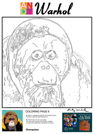 Andy Warhol Coloring pageのeditorial素材