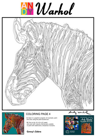 Andy Warhol Coloring pageのeditorial素材