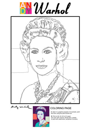 Andy Warhol Coloring pageのeditorial素材