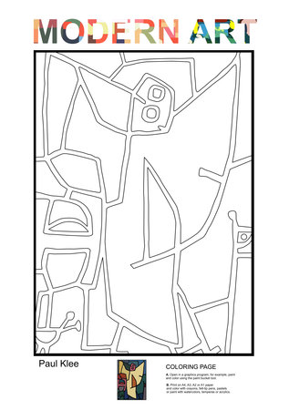 Modern Art Paul Klee Coloring pageの写真素材
