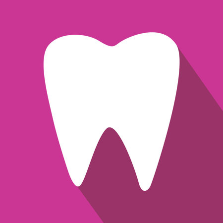 White Tooth flat design iconのイラスト素材