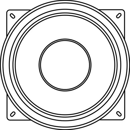 Loudspeaker on a white background vector eps 10のイラスト素材