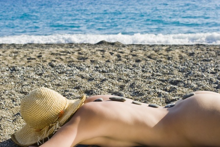 massage by the seaの写真素材