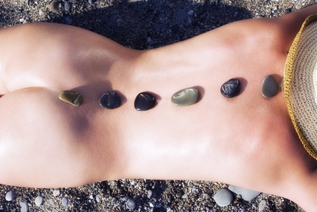 massage by the seaの写真素材