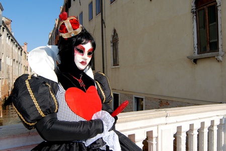 Venetian masks during sensation venetian carnival in Veniceの写真素材