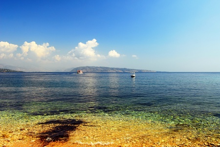 Fantastic view of a Kerkira, Corfù, Grece, beach の写真素材
