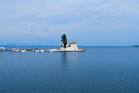 A nice church in Kerkyra in the sea