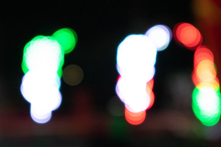 defocused background with colored lights