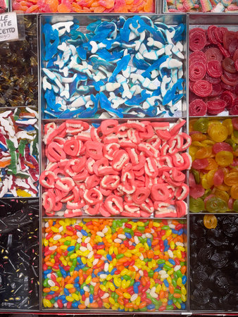 Soft candies at a fair kiosk