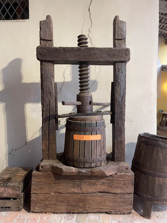 Antique grape press, Parma Italy. High quality photo