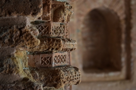 ruins of an ancient temple in Bangladeshのeditorial素材