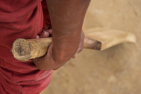 homemade cricket bat in Sreemangal, Bangladeshのeditorial素材