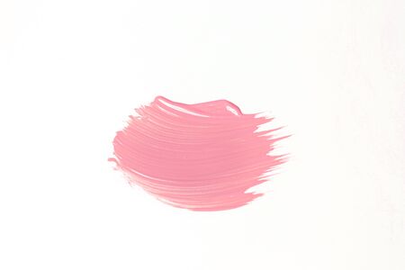 Beige skin tone smudge on white backgroundの写真素材