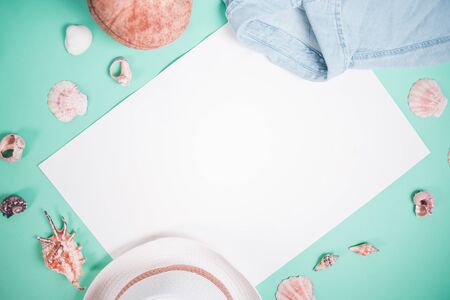 Woman summer clothes and accessoriesの写真素材