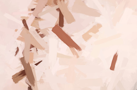 Oil painted abstract depiction of an unprotected human body. Image for interior decoration in the style of modern art, made in pink, brown and flesh tones.の写真素材