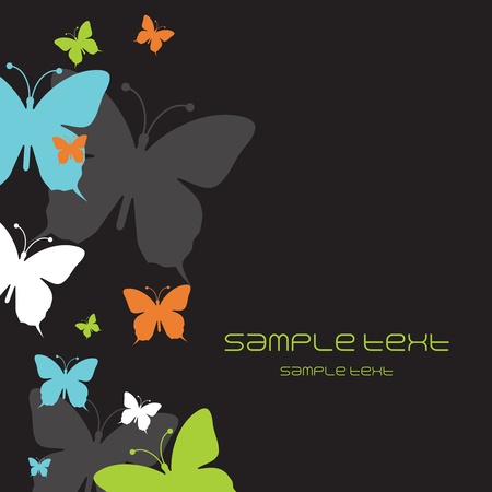 Background with butterflies のイラスト素材