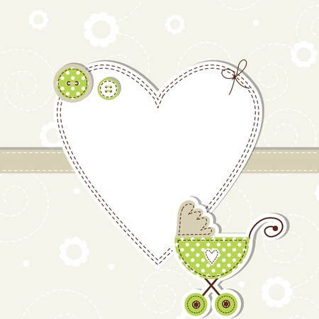 Baby shower cardのイラスト素材