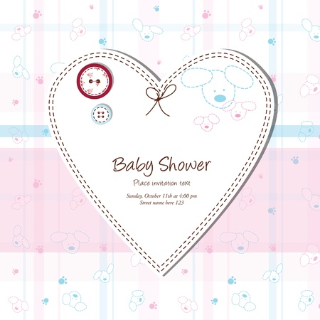 Baby shower cardのイラスト素材