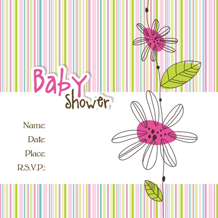 Baby shower invitation のイラスト素材