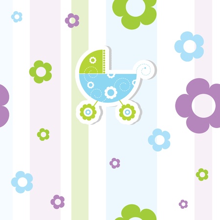 Baby shower invitation with copy spaceのイラスト素材
