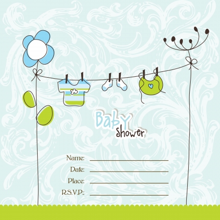 Baby shower invitation with copy spaceのイラスト素材