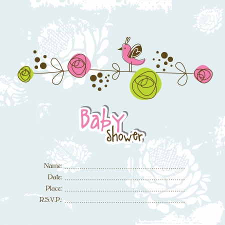 Baby shower invitation with copy spaceのイラスト素材