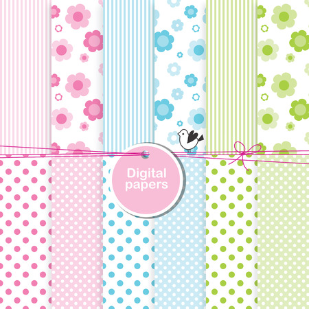 Set of Seamless patternsのイラスト素材