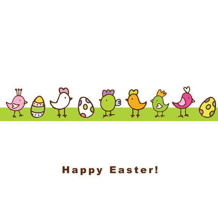 Easter card with copy spaceのイラスト素材