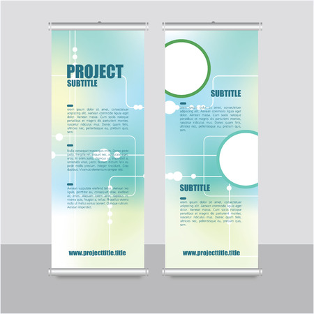 Roll up banner template- presentation designのイラスト素材