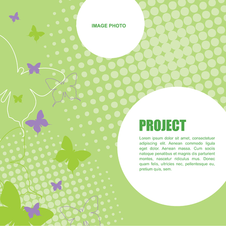 Butterflies - background template with copy space. For presentations, web backgrounds, coversのイラスト素材