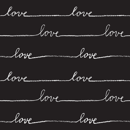 Love. Seamless pattern. Hand drawn..のイラスト素材
