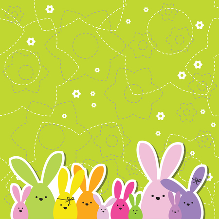 Easter card with copy space. Floral background.のイラスト素材