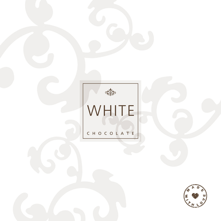 Chocolate package design element. Template. Seamless pattern - swatch included.のイラスト素材