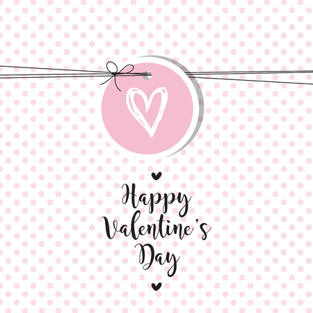 Valentine's card with copy space. Template. Graphic design element.のイラスト素材
