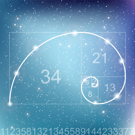 Universe with stars. Matrix of glowing stars. Space background.のイラスト素材