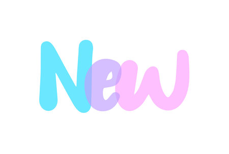New sign background, label, sticker, text design colorful, white backgroundのイラスト素材
