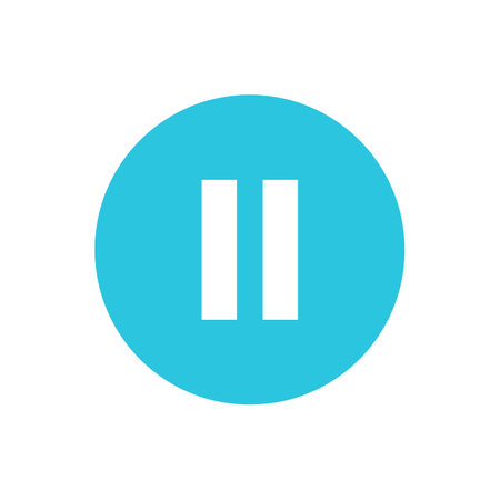 Symbol Pausa, pause icon button. From blue icon set.