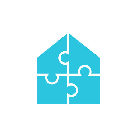 Prefab home Icon on white background. Symbol. From blue icon set.のイラスト素材