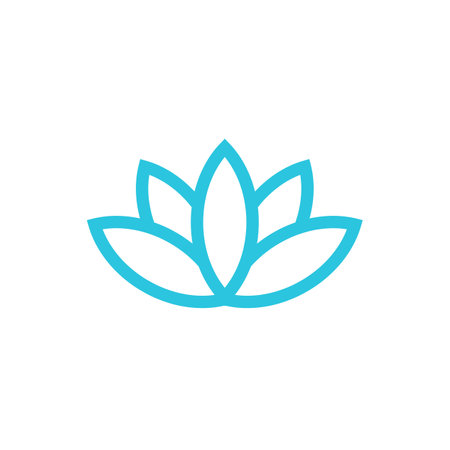 Spa lotus flower wellness icon, symbol from blue icon setのイラスト素材