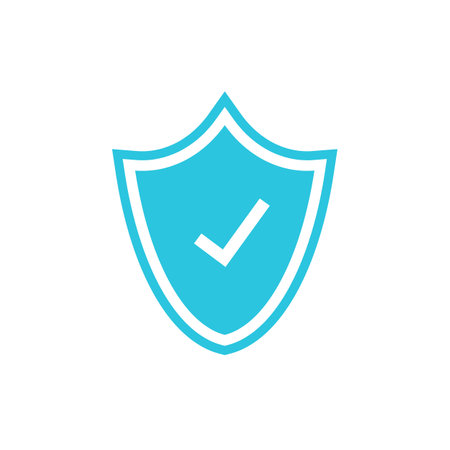 Shield security protection symbol. From blue icon set.のイラスト素材