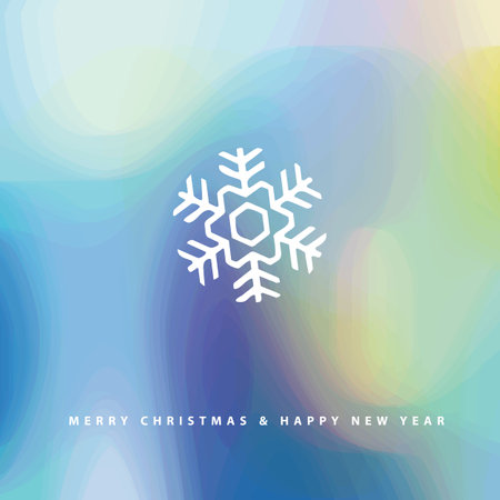 White Christmas snowflake greeting card.のイラスト素材